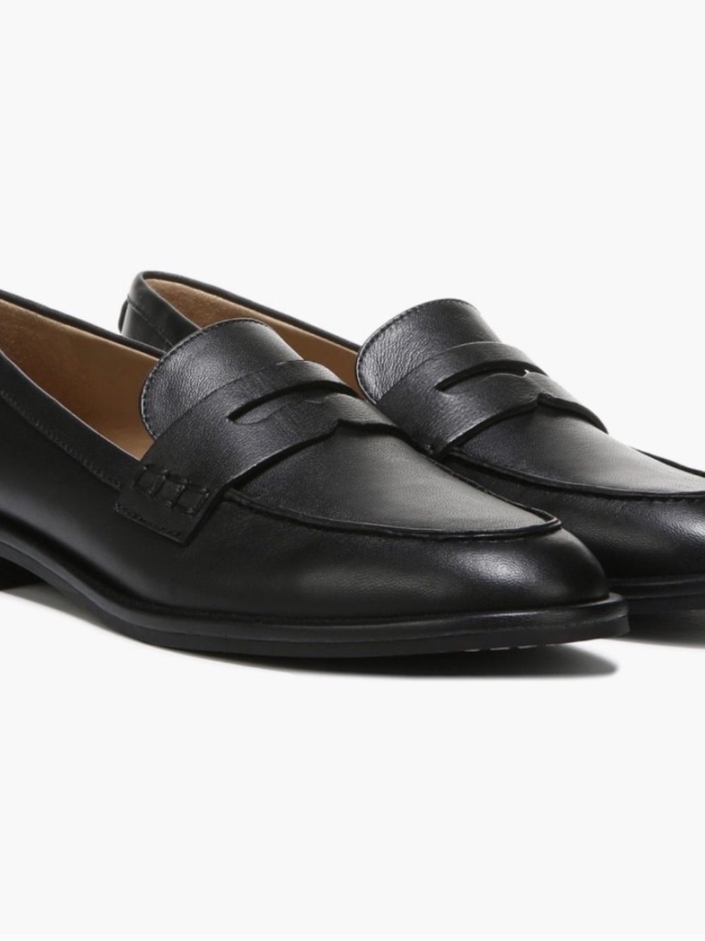 Sam Edelman Black Leather Women's Penny Loafers